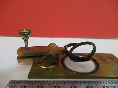 ANTIQUE BRASS NACHET STAGE ASSEMBLY FRANCE MICROSCOPE PART AS PICTURED &F6-B-26