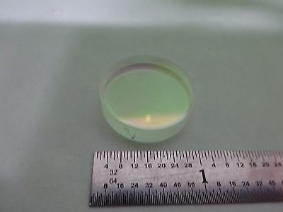 OPTICAL COATED FLAT LENS [spot in the middle] LASER OPTICS AS IS BIN#11-A-34