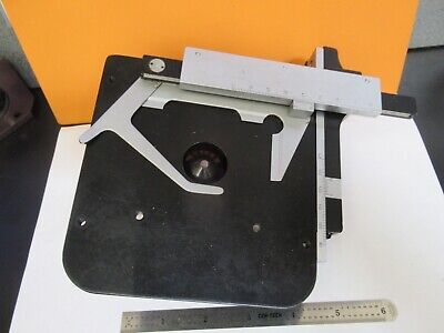 LEITZ GERMANY STAGE TABLE XY MICROMETER MICROSCOPE PART AS PICTURED &14-FT-30