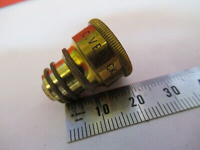 ANTIQUE BRASS VERICK OBJECTIVE FRANCE MICROSCOPE PART AS PICTURED &F6-B-20