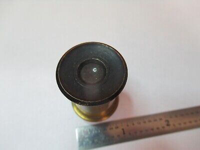 ANTIQUE BRASS RARE LENS EYEPIECE OCULAR MICROSCOPE PART AS PICTURED &7B-B-48