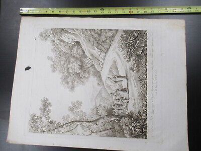 ANTIQUE ETCHING ITALIA ROME CIRCA 1810 GASPARD DUGHET PIETRO PARBONI AS PIC iii