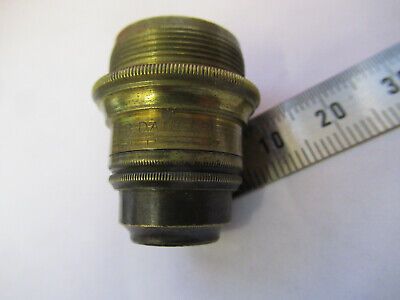 ANTIQUE BRASS JR DANCER OBJECTIVE MICROSCOPE PART LONDON AS PICTURED &87-FT-50