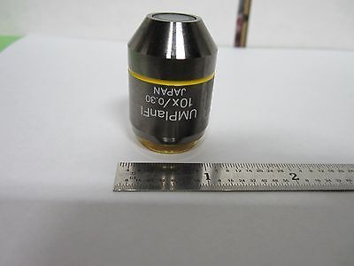 OPTICAL MICROSCOPE OBJECTIVE OLYMPUS JAPAN UMPLANFI 10X  OPTICS AS IS BIN#M3-98