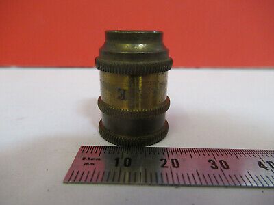 ANTIQUE BRASS NACHET OBJECTIVE FRANCE MICROSCOPE PART AS PICTURED &F6-B-24