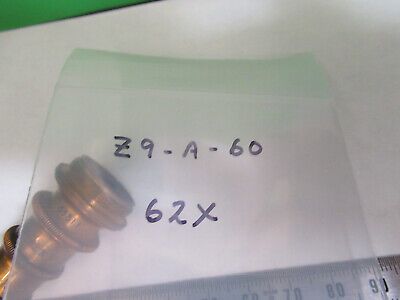 ANTIQUE BRASS SPENCER 62X LENS OBJECTIVE MICROSCOPE PART AS PICTURED &Z9-A-60