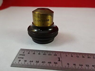 MICROSCOPE PART ANTIQUE BRASS OBJECTIVE CARL ZEISS JENA OPTICS AS IS N5-A-16