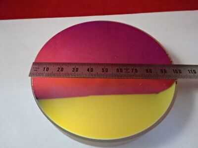 OPTICAL FLAT ZERODUR 4" DIA DICHROIC MIRROR 1/10 WAVE LASER OPTICS &6-A-30