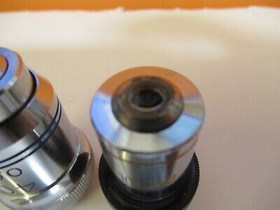 LOT 2 EA OBJECTIVE 10X 40X JAPAN OPTICS MICROSCOPE PART as pictured &A4-FT-92