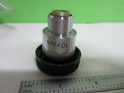 MICROSCOPE PART OBJECTIVE LEITZ 10X GERMANY OPTICS AS IS S9-23