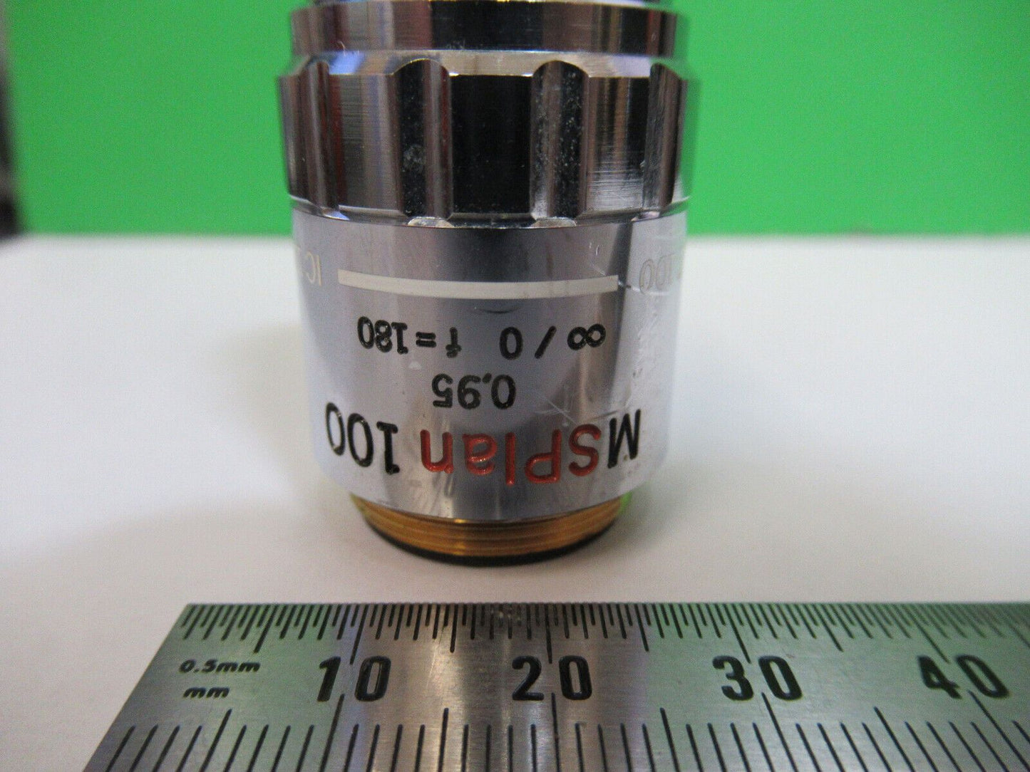 OLYMPUS JAPAN 100X INFINITY OBJECTIVE MICROSCOPE PART AS PICTURED &Z1-A-200