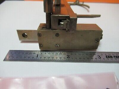 ANTIQUE LEITZ GERMANY CLIPS STAGE SPECIMEN MICROSCOPE PART AS PICTURED &W8-A-19