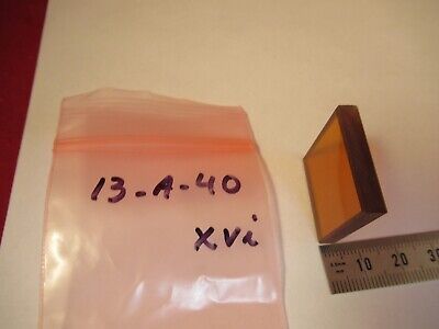 OPTICAL AMBER GLASS FILTER 1" SQUARE OPTICS AS PICTURED &13-A-40