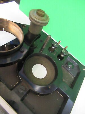 ANTIQUE STAGE TABLE ERNST LEITZ GERMANY MICROSCOPE PART AS PICTURED &Q9-A-39