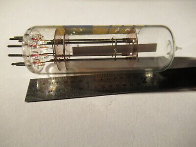 ANTIQUE QUARTZ RADIO CRYSTAL RUSSIAN GLASS HOLDER FREQUENCY CONTROL #F4-A-81