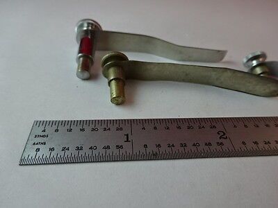 LOT 3 EA CLIPS FOR MICROSCOPE STAGE PART AS IS &2-A-23