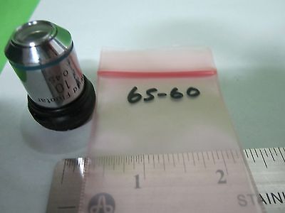 MICROSCOPE PART WILD HEERBRUGG SWISS 10X FLUOTAR OBJECTIVE OPTICS BIN#65-60