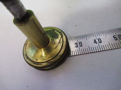 ANTIQUE BAUSCH LOMB BRASS STAGE KNOB CONDENS MICROSCOPE PART AS PICTURED G5-A-51