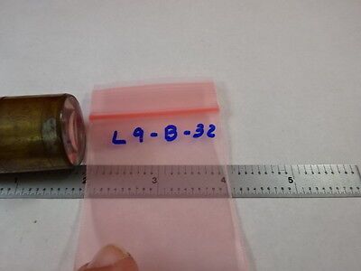 ANTIQUE BRASS MOUNTED LENS  MICROSCOPE PART OPTICS  #L9-B-32