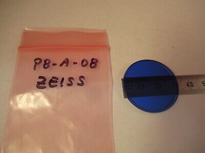 CARL ZEISS GERMANY BLUE GLASS FILTER MICROSCOPE PART OPTICS &P8-A-08