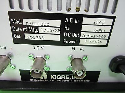 OPTICAL KIGRE LASER POWER SUPPLY HIGH VOLTAGE FOR LASER OPTICS  BIN#14B