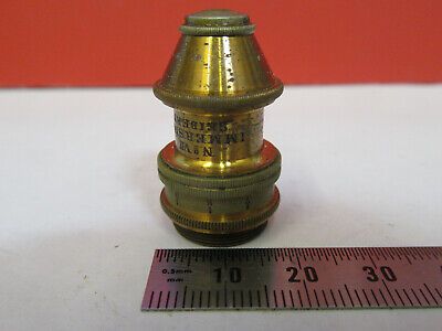 ANTIQUE BRASS SEIBERT GERMAN OBJECTIVE "VII" MICROSCOPE PART AS PICTURED F6-B-97