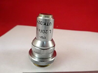 MICROSCOPE PART LEITZ WETZLAR GERMANY OBJECTIVE UTK L20 OPTICS AS IS B#U3-B-09