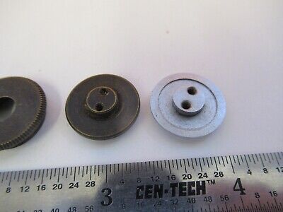 LOT ANTIQUE BRASS CAPS PIECES MICROSCOPE PART as pictured &A4-FT-91