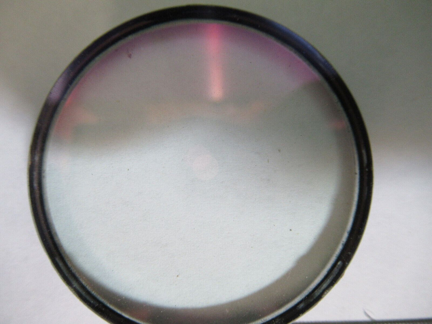 OPTICAL COATED LENS hole in center MIL SPEC OPTICS AS PICTURED #W9-A-06