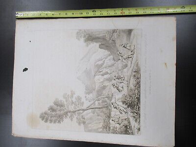 ANTIQUE ETCHING ITALIA ROME CIRCA 1810 GASPARD DUGHET PIETRO PARBONI AS PIC ii