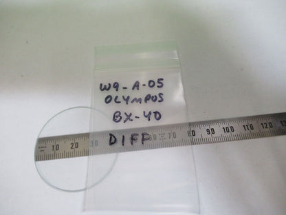 OLYMPUS BX-40 DIFFUSER FROSTED GLASS FILTER MICROSCOPE PART AS PICTURED #W9-A-05