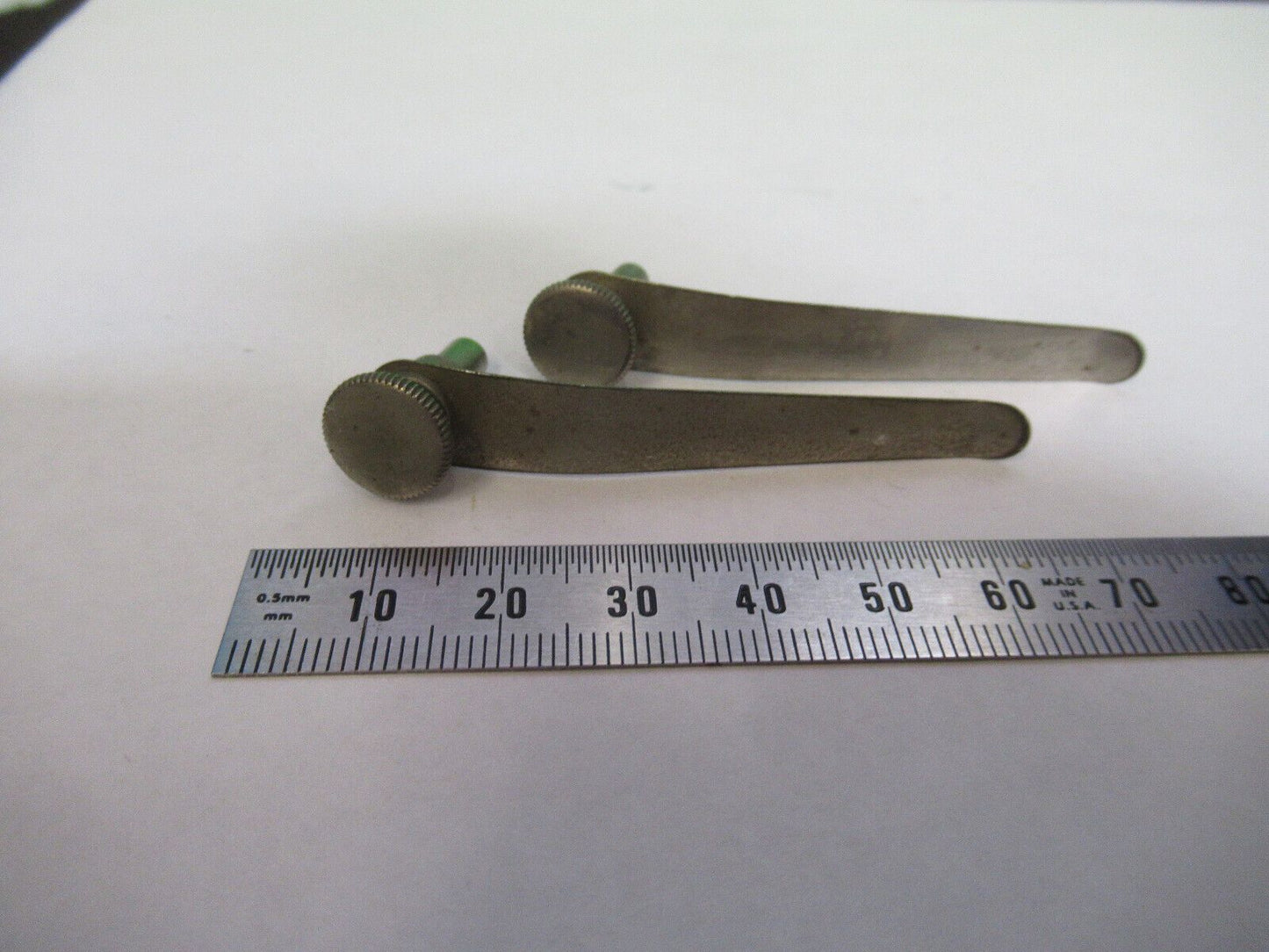 PAIR CLIPS ANTIQUE SPENCER AO MICROSCOPE PART AS PICTURED &G2-A-120