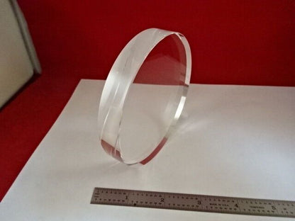 OPTICAL LARGE  FUSED SILICA FLAT OPTICS 4" DIAMETER AS IS #79-08