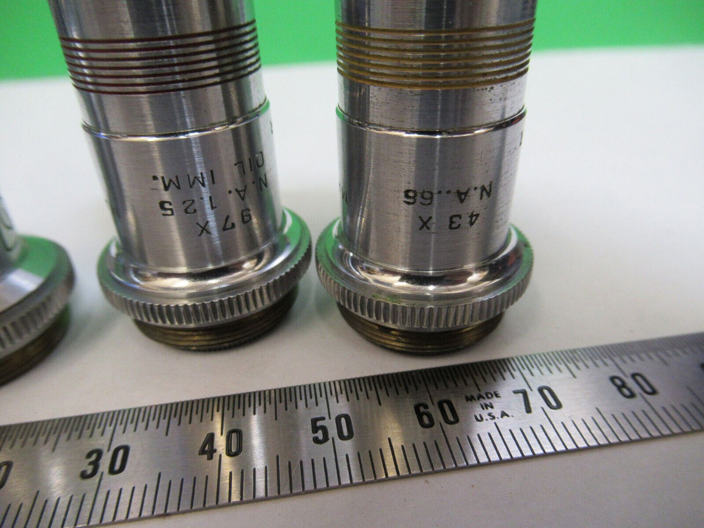 ANTIQUE SPENCER OBJECTIVE LOT LENSES MICROSCOPE PART AS PICTURED &Q4-A-04