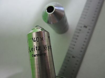 MICROSCOPE PART LEITZ WETZLAR GERMANY OBJECTIVE 40X OPTICS AS IS BIN#S1-L-10