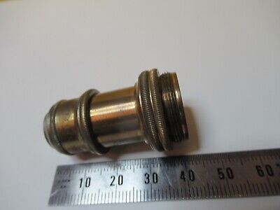 ANTIQUE BRASS OBJECTIVE ZEISS 39394 OPTICS MICROSCOPE as pictured &14-C-07