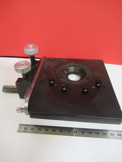 BAUSCH LOMB XY STAGE TABLE MICROMETER MICROSCOPE PART AS PICTURED Y7-B-20