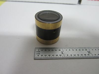 OPTICAL MICROSCOPE PART DMR LEICA LENS MOUNTED IN BRASS OPTICS AS IS BIN#D2-P-15