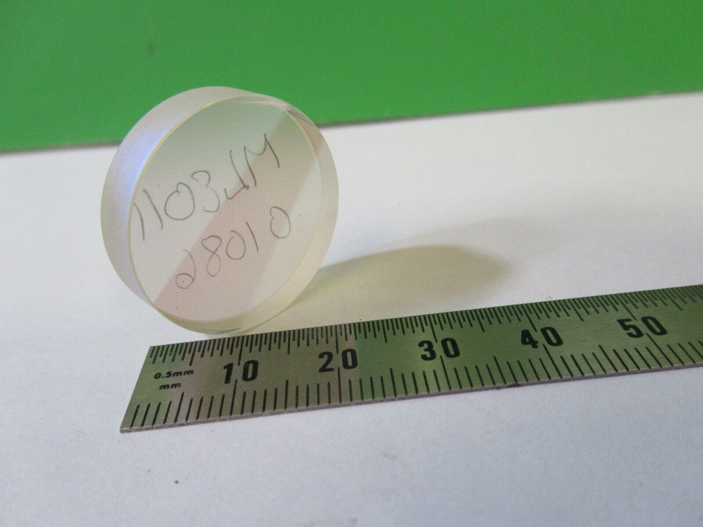 OPTICAL COATED FLAT GLASS LENS OPTICS AS PICTURED &22-A-64