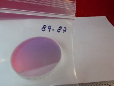 OPTICAL COATED FILTER FLAT LENS LASER HP2500 OPTICS AS IS #89-87