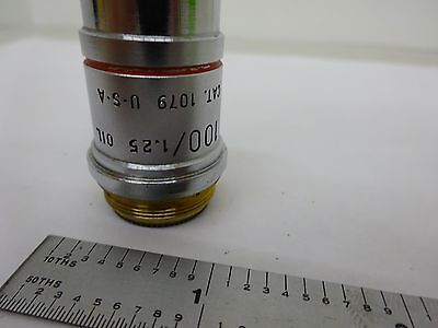 MICROSCOPE SPENCER AO OBJECTIVE ACHROMAT 100X AMERICAN OPTICS AS IS BIN47-E-06