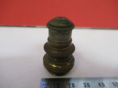 ANTIQUE BRASS BAUSCH LOMB 4mm objective MICROSCOPE PART AS PICTURED  &B3-B-16