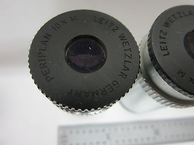 LOT 2 EA LEITZ GERMANY EYEPIECES PERIPLAN 10X MICROSCOPE PART OPTICS BIN#L3-27