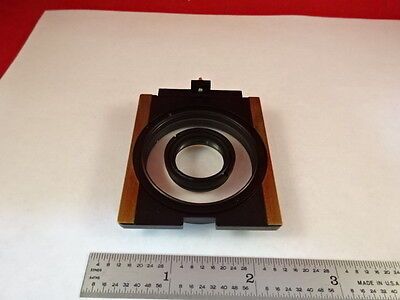 MICROSCOPE PART ZEISS POLARIZER OBJECTIVE HOLDER POL OPTICS AS IS #X6-B-13