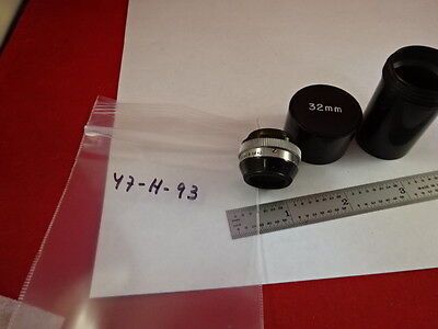 MICROSCOPE PART TESSAR BAUSCH LOMB OBJECTIVE LENS 32 mm OPTICS AS IS #Y7-H-93