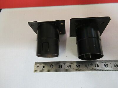 LEITZ WETZLAR BRASS PAIR OCULAR HOLDER HEAD MICROSCOPE PART AS PICTURED &B2-A-20