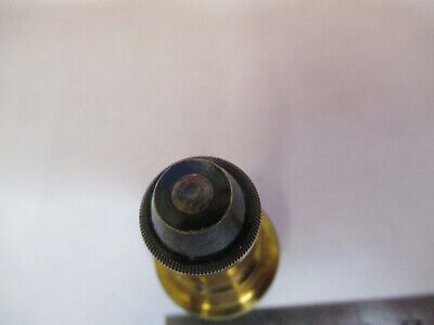 ANTIQUE BRASS LENS OPTICS OBJECTIVE MICROSCOPE PART LONDON AS PICTURED &87-FT-39