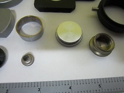 LOT 12 EA MICROSCOPE PART ACCESSORIES  REICHERT LEITZ NIKON ETC AS IS BIN#T9-31