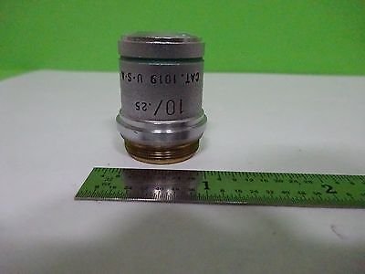 MICROSCOPE PART OBJECTIVE AO PLAN 10X AMERICAN OPTICS ACHRO AS IS  BIN#W3-27