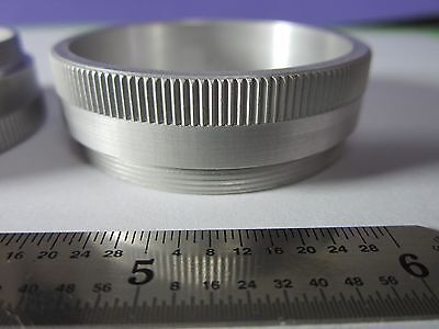 OPTICAL MICROSCOPE OLYMPUS JAPAN LOT 3 EA ALUMINUM RINGS FOR OPTICS BIN#C3-96-01